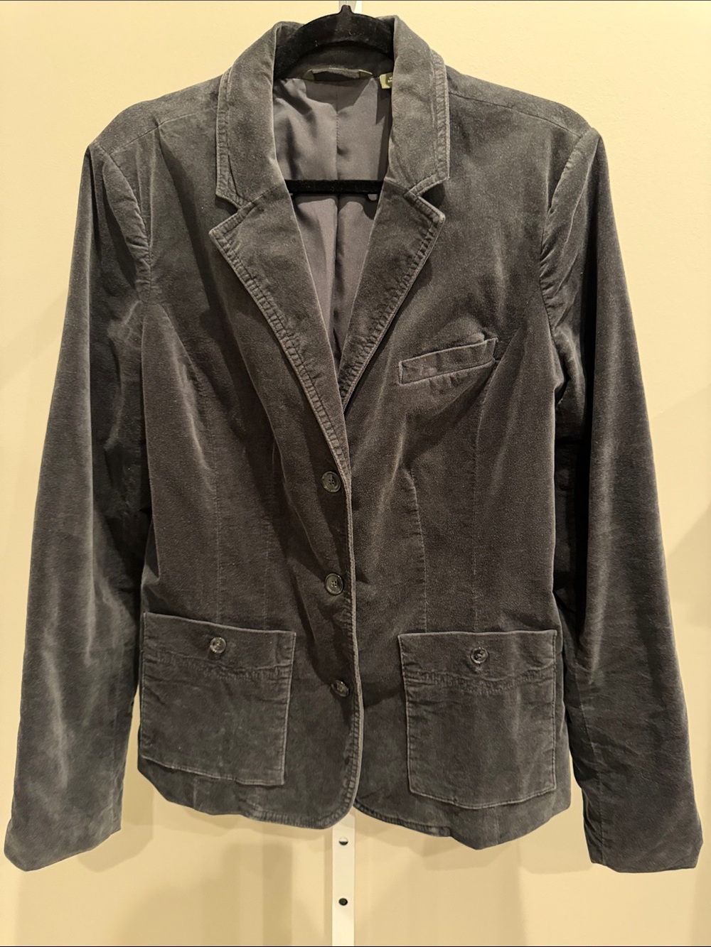Eddie Bauer Gray Velvet Blazer Jacket